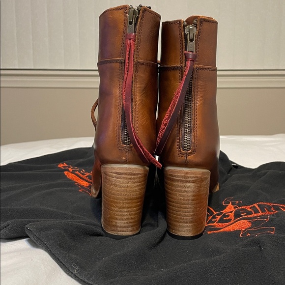 Freebird leather Borow heeled combat boots-Size 8, caramel brown - Picture 2 of 6